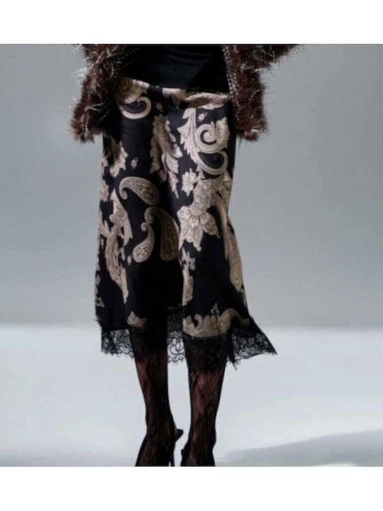 Satin Skirt Marrone