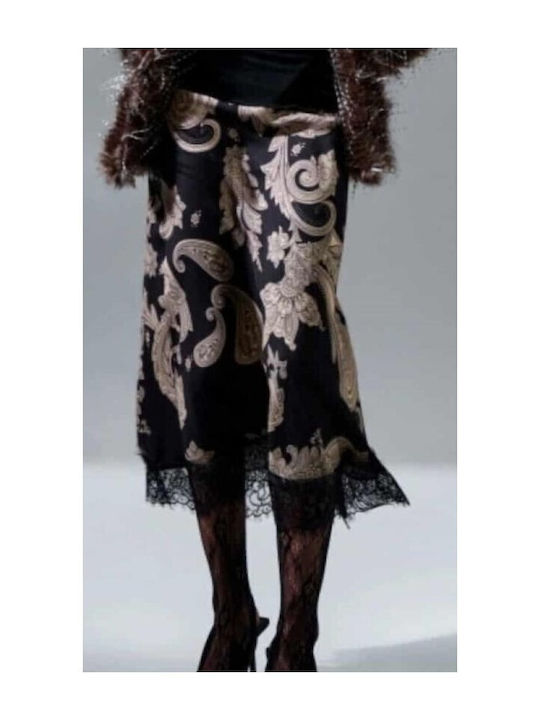 Satin Skirt Marrone
