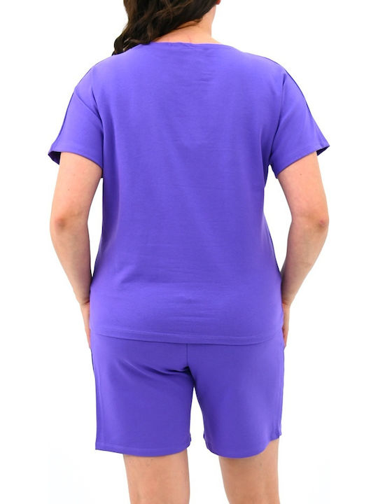 Γυναικείο Σετ με Σορτς Purple
