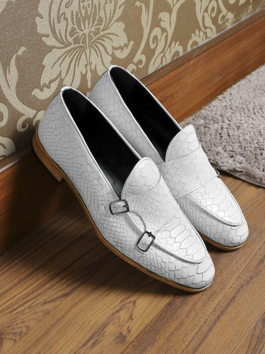 Men's Leather Moccasins White