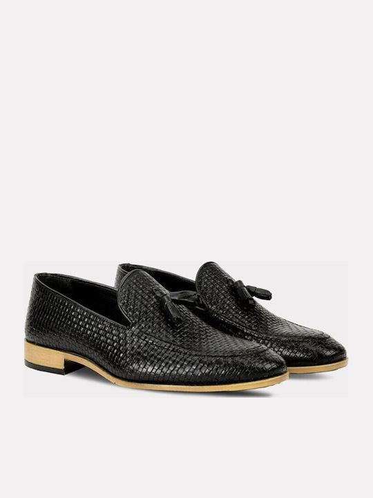 Leder Herren Mokassins in Schwarz Farbe