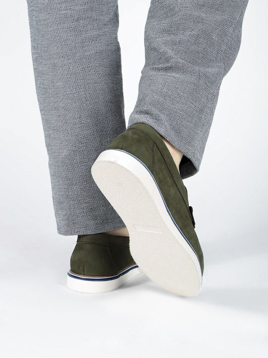 Mocasini barbati in Verde Culori