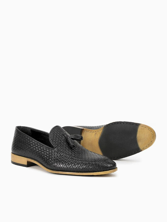 Leder Herren Mokassins in Schwarz Farbe