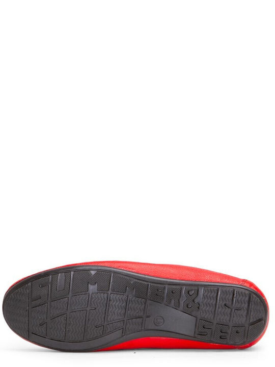Men's Leather Moccasins Red