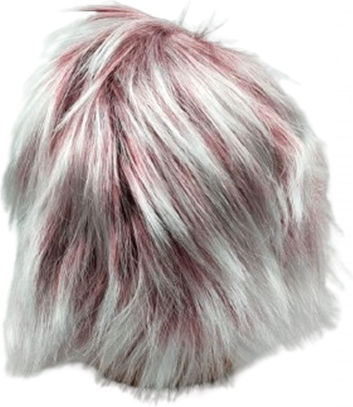 Women's Carnival Wig Short Hair White-red