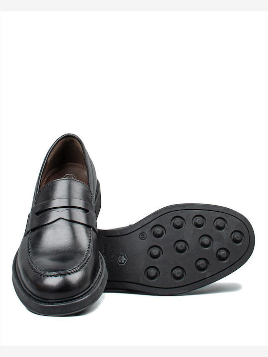 Lenard Man Ανδρικά Loafers σε Μαύρο Χρώμα