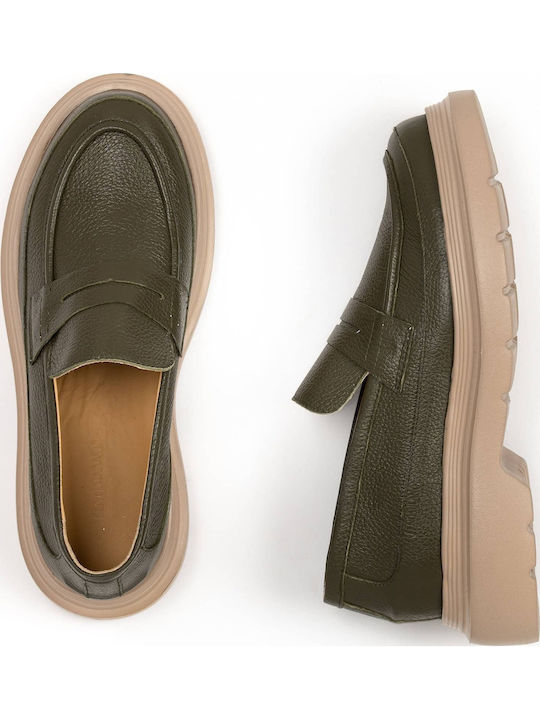 Men's Leather Loafers Beige