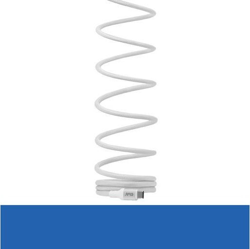 Club3D Braided USB 2.0 Cable USB-C Male - USB-C 240W PD White 2m