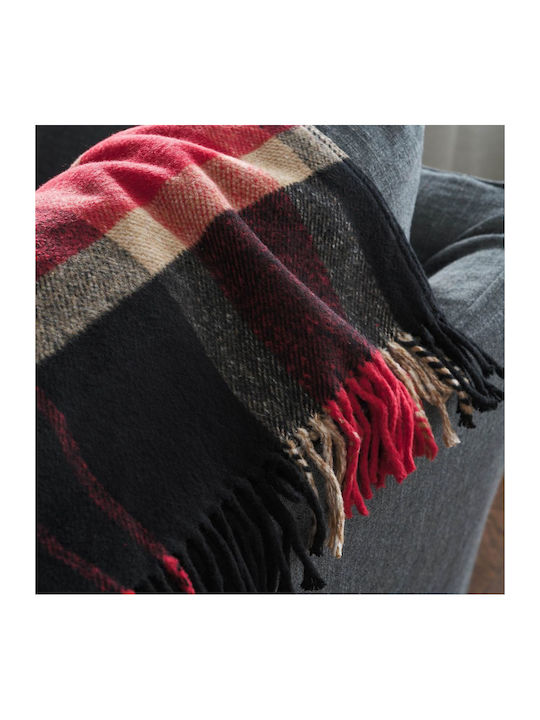 Gofis Home Fleece Blanket Sofa with Fringes 130x170cm