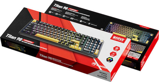 Marvo Titan 75 Ασύρματο Gaming Μηχανικό Πληκτρολόγιο 98% με RGB φωτισμό (International English)
