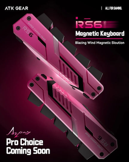 ATK RS6 - 8K Гейминг Механична Клавиатура 65% с Gateron Magnetic Jade Pro суичове и RGB подсветка (Английски US) Черен