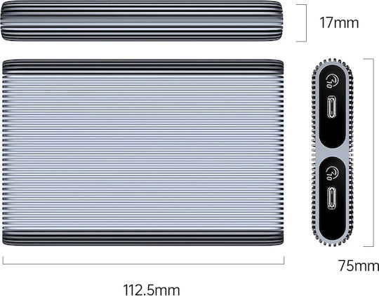 Orico Am2c3-2n-gy Gehäuse M.2 SSD USB-C Externes USB Typ-C Grau
