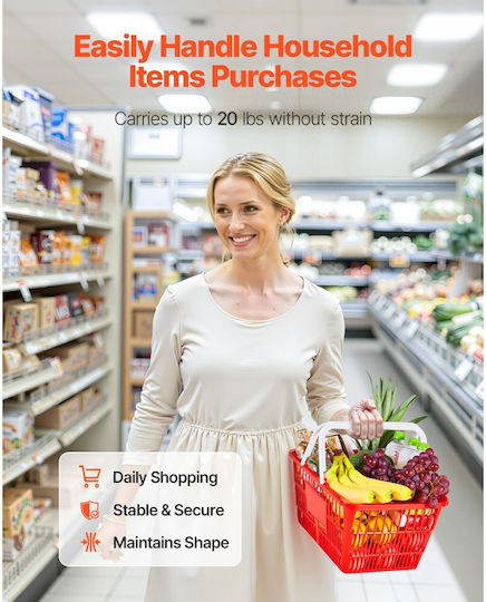 Vevor Shopping Basket Red