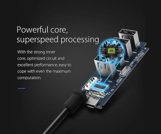 Orico USB Хъб с 4 Порта USB 3.0 с Връзка USB-A