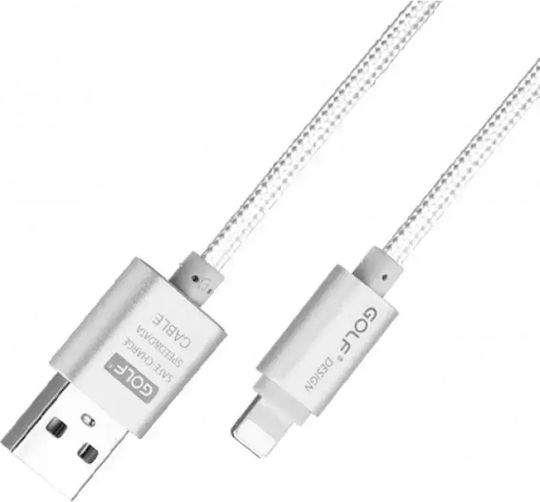 Golf USB-A to Lightning Cable Ασημί 7340