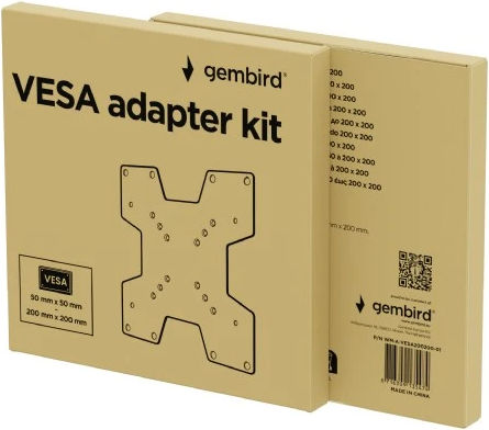 Gembird WM-A-VESA200200-01 Стойка за телевизор Стенен Черен