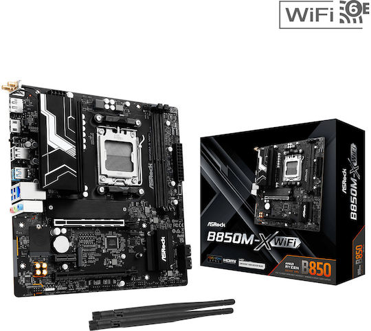 ASRock B850M-X WiFi rev. 2.0 Motherboard Micro ATX με AMD AM5 Socket 90-MXBSH0-A0UAYZ