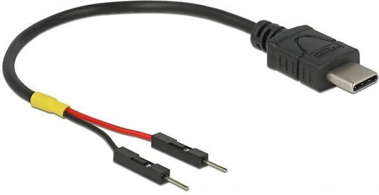 Delock Delock Power Cable Usb C To 2x Pin Connectors Single 10cm