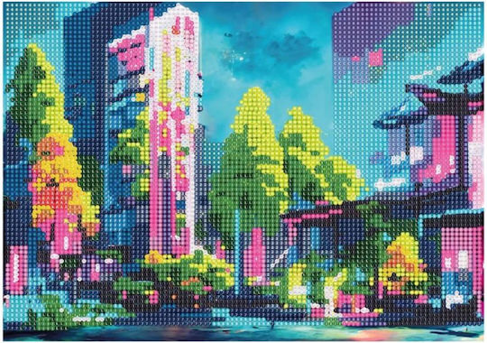 Nice Diamantiny Level Up Creative Mosaic Game Set City Night Multicolored Diamonds 96312 6+ Years