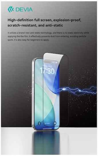 Devia Tempered Glass Μαύρο (iPhone 17 Pro Max / iPhone 16 Pro Max)