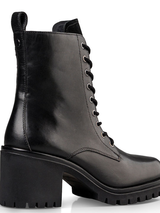 Leather Women's Ankle Boots Black