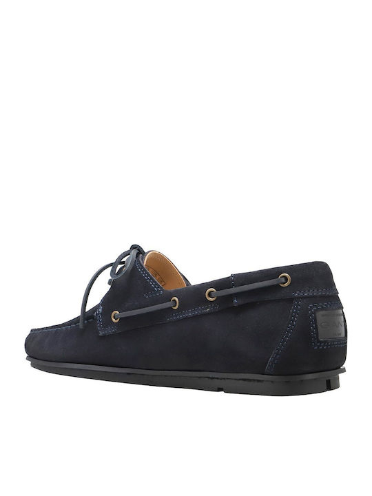 Wilmon Δερμάτινα Ανδρικά Loafers σε Μπλε Χρώμα