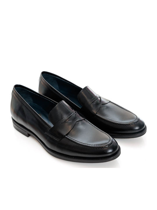 Δερμάτινα Ανδρικά Loafers σε Μαύρο Χρώμα