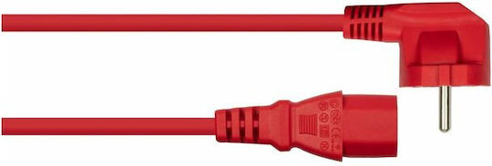Kabelmeister IEC C13 - Schuko Cable 1m Κόκκινο SK0130-R010