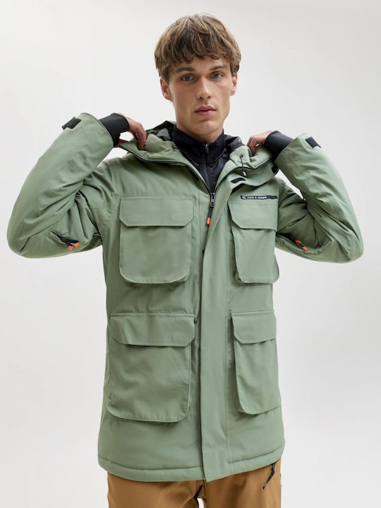 Jack & Jones 12284695 Ανδρικό Μπουφάν για Σκι & Snowboard Πράσινο