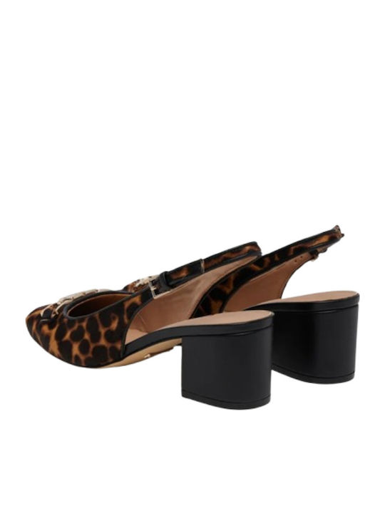 Δερμάτινες Γόβες Animal Print Καφέ