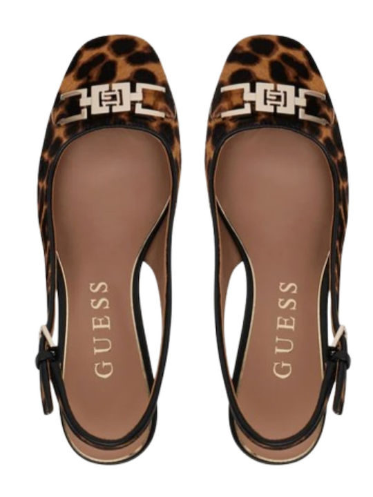Δερμάτινες Γόβες Animal Print Καφέ