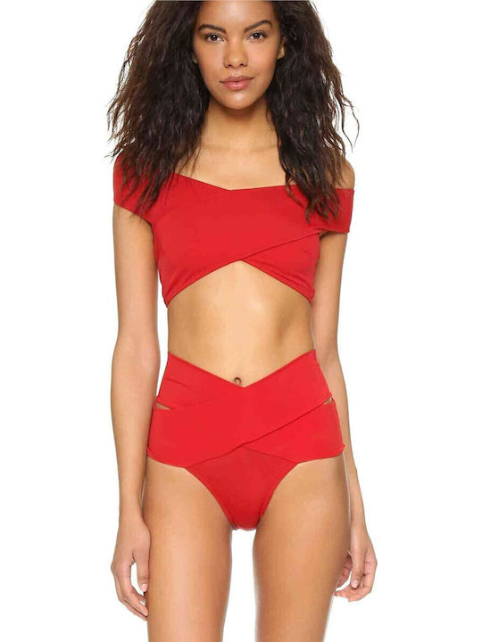 Bikini Set Top & Slip Bottom Red