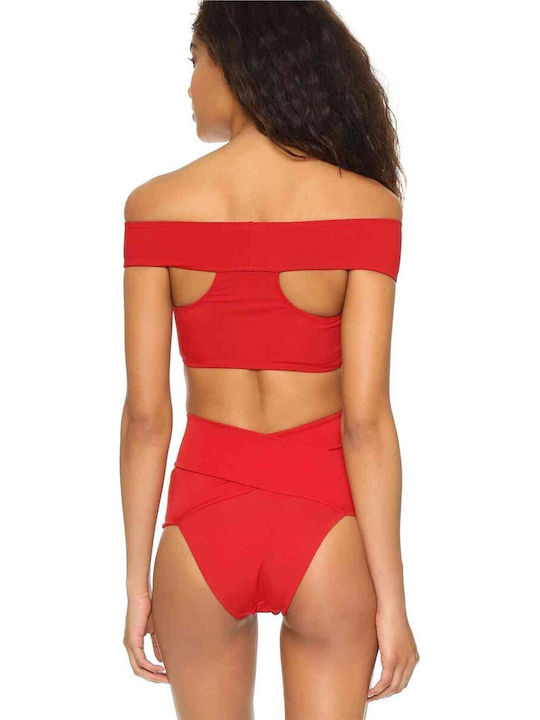 Bikini Set Top & Slip Bottom Red