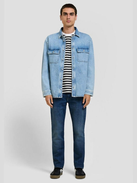 Rick Pantaloni De Blugi Pentru Bărbați Slim Fit Albastru Închis