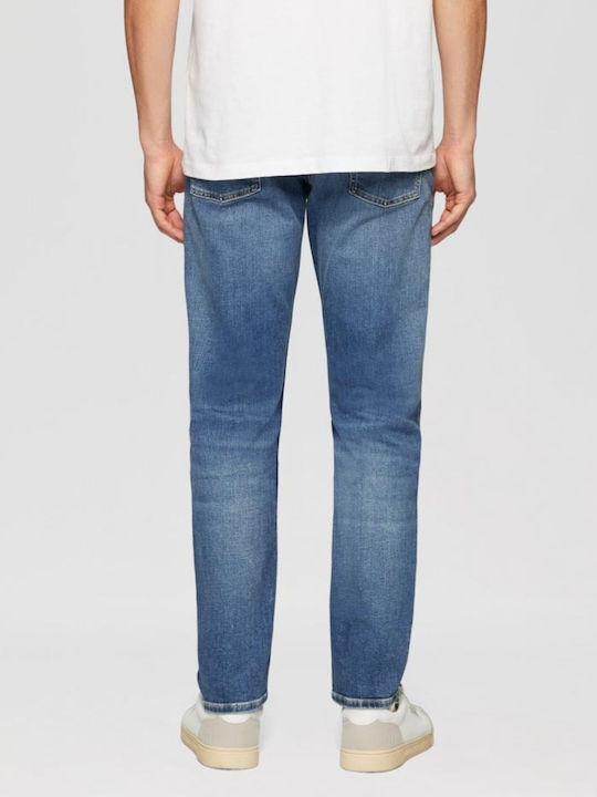 Nelio Pantaloni De Blugi Pentru Bărbați Elastic Slim Fit Albastru Închis