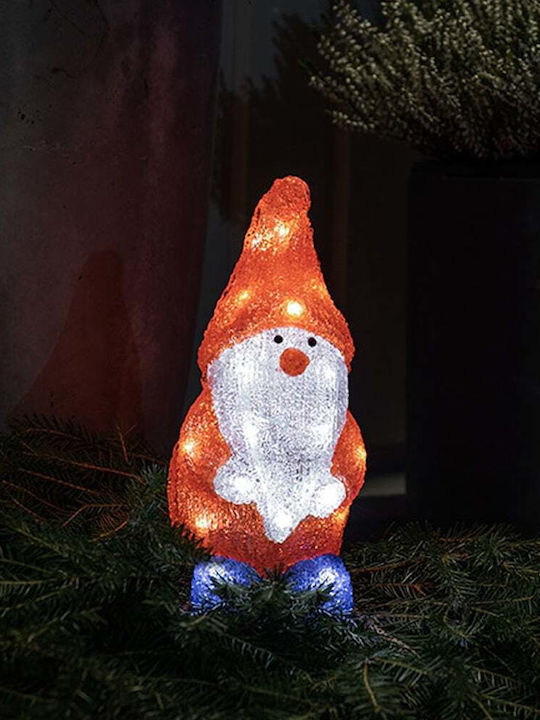 Leuchtender Dekorativer Weihnachtsmann Batterie Weiß 26cm