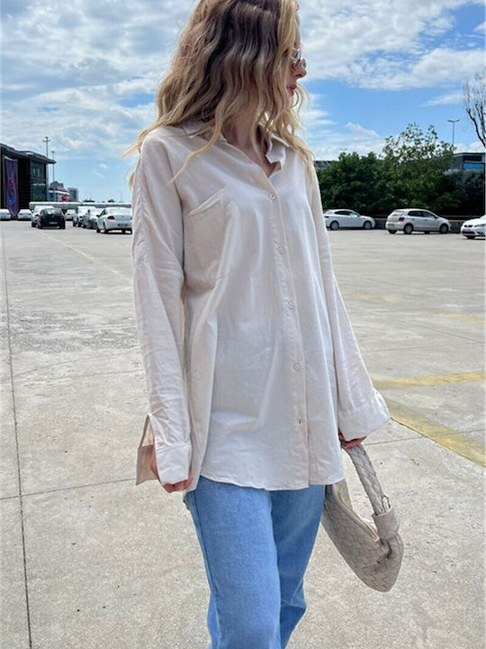 Дълъг ръкав Женска Риза Light Beige