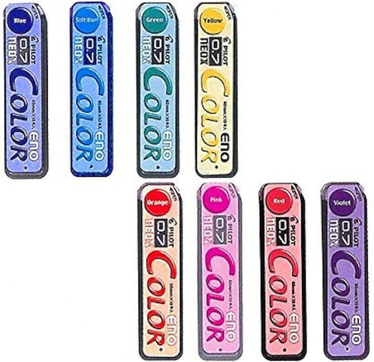 Pilot Coloured Eno Mechanical Pencil Lead Refills 0.7mm Hrf7-20 4902505201660 Pink Nibs