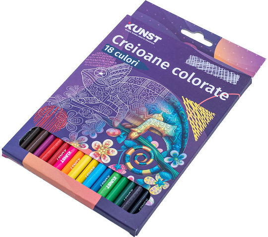 Set De Creioane Colorate Multicolore 18 Bucăți