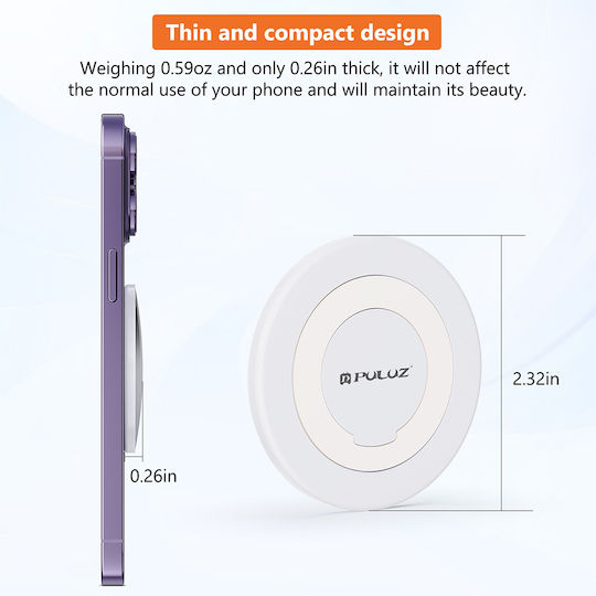Puluz Ring Holder Κινητού σε Λευκό χρώμα PU736W