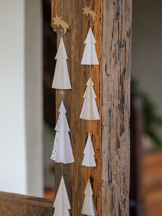 Raeder Weihnachtliche Girlande Papier Weiß 76cm 1Stück