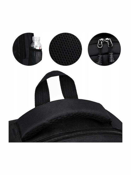 Schulranzen Rucksack Junior High-High School Schwarz mit Flaschenhalter