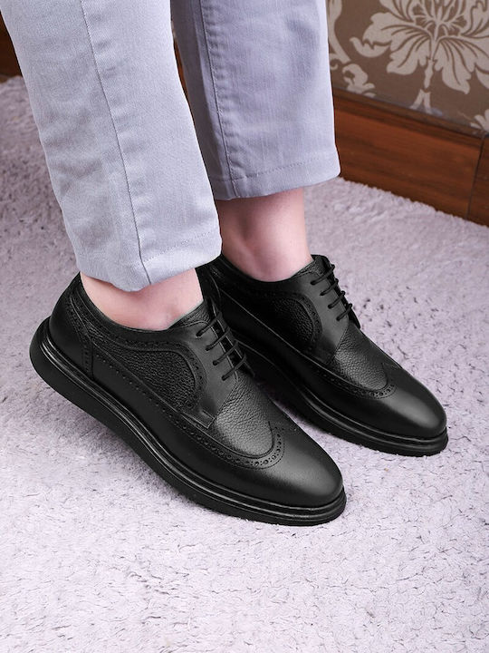 Δερμάτινα Ανδρικά Oxfords Μαύρα
