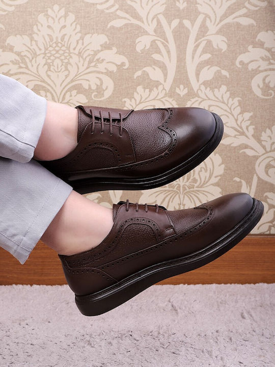Δερμάτινα Ανδρικά Oxfords Καφέ