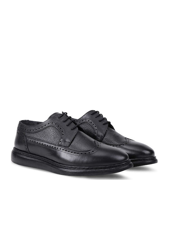 Δερμάτινα Ανδρικά Oxfords Μαύρα