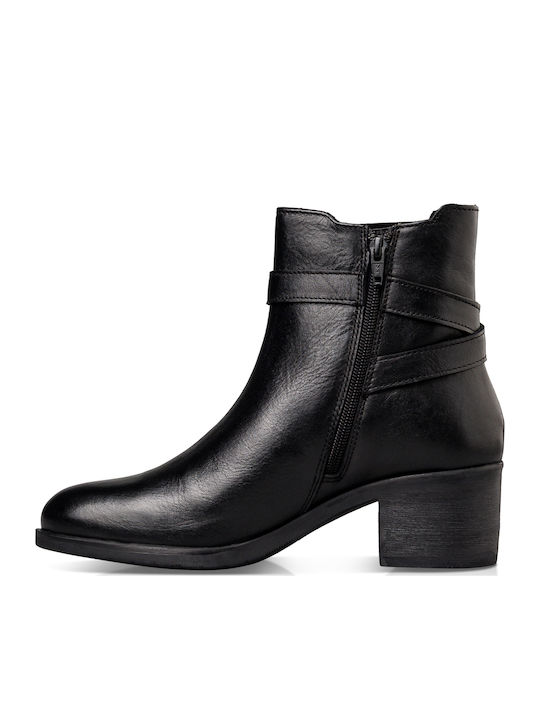 Leather Women's Ankle Boots Black