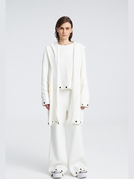 Dama Tesatura Pantaloni Alb