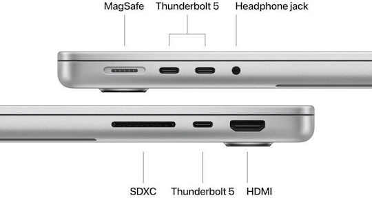 Apple MacBook Pro (2024) 14.2" Ecran Retina 120Hz (M4 Max-16‑Nuclee/64GB/1TB SSD/40-Nuclee GPU/40-Nuclee GPU) cu Încărcător 96W Argintiu (Tastatură International English)