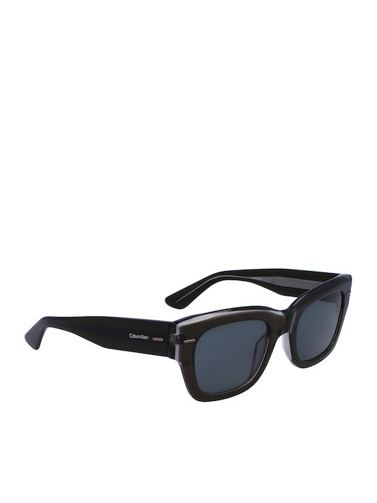 Calvin Klein Feminini Ochelari de soare cu Negru Cadru și Gri Lentilă CK23509S 059