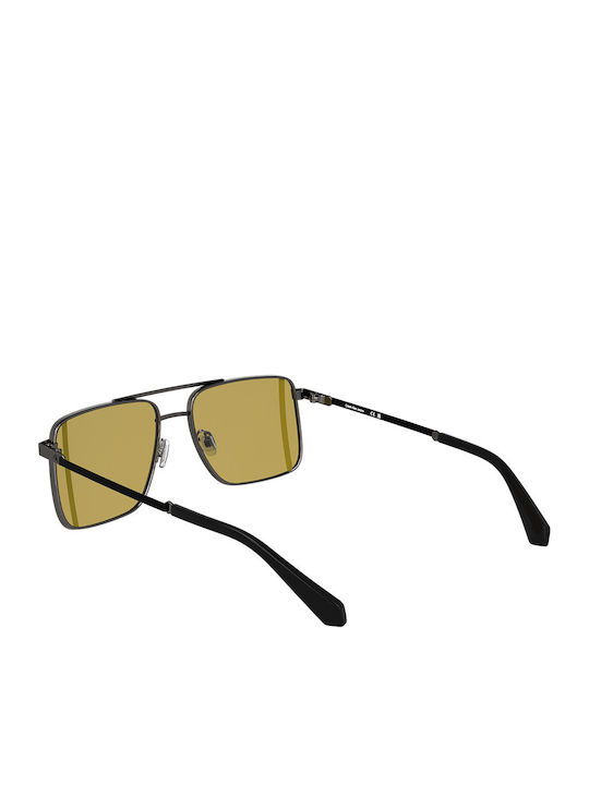 Calvin Klein Bărbătești Ochelari de soare cu Gri Cadru și Galben Oglindă Lentilă CKJ25201S 017